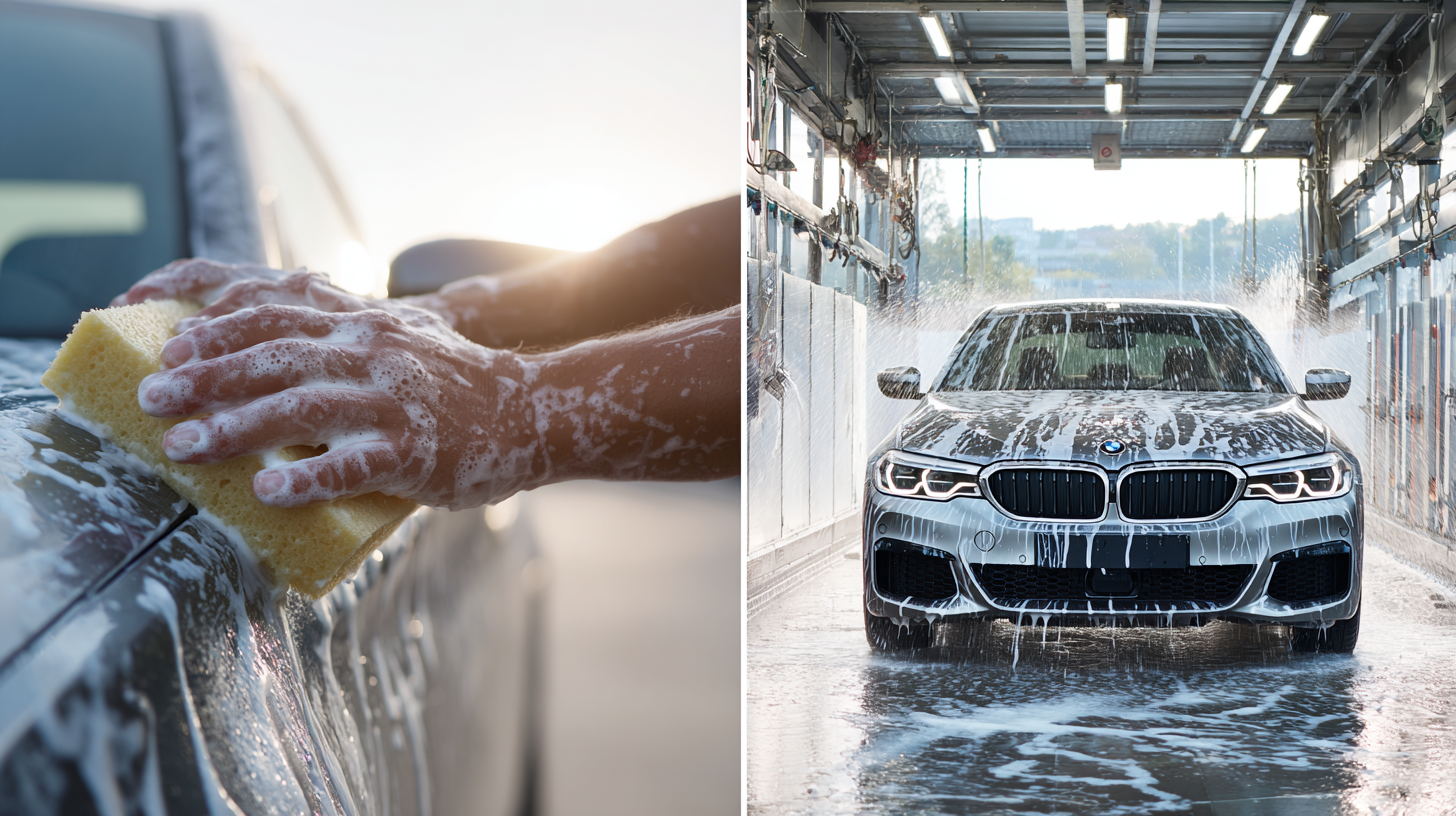 Automatische carwash vs handwas